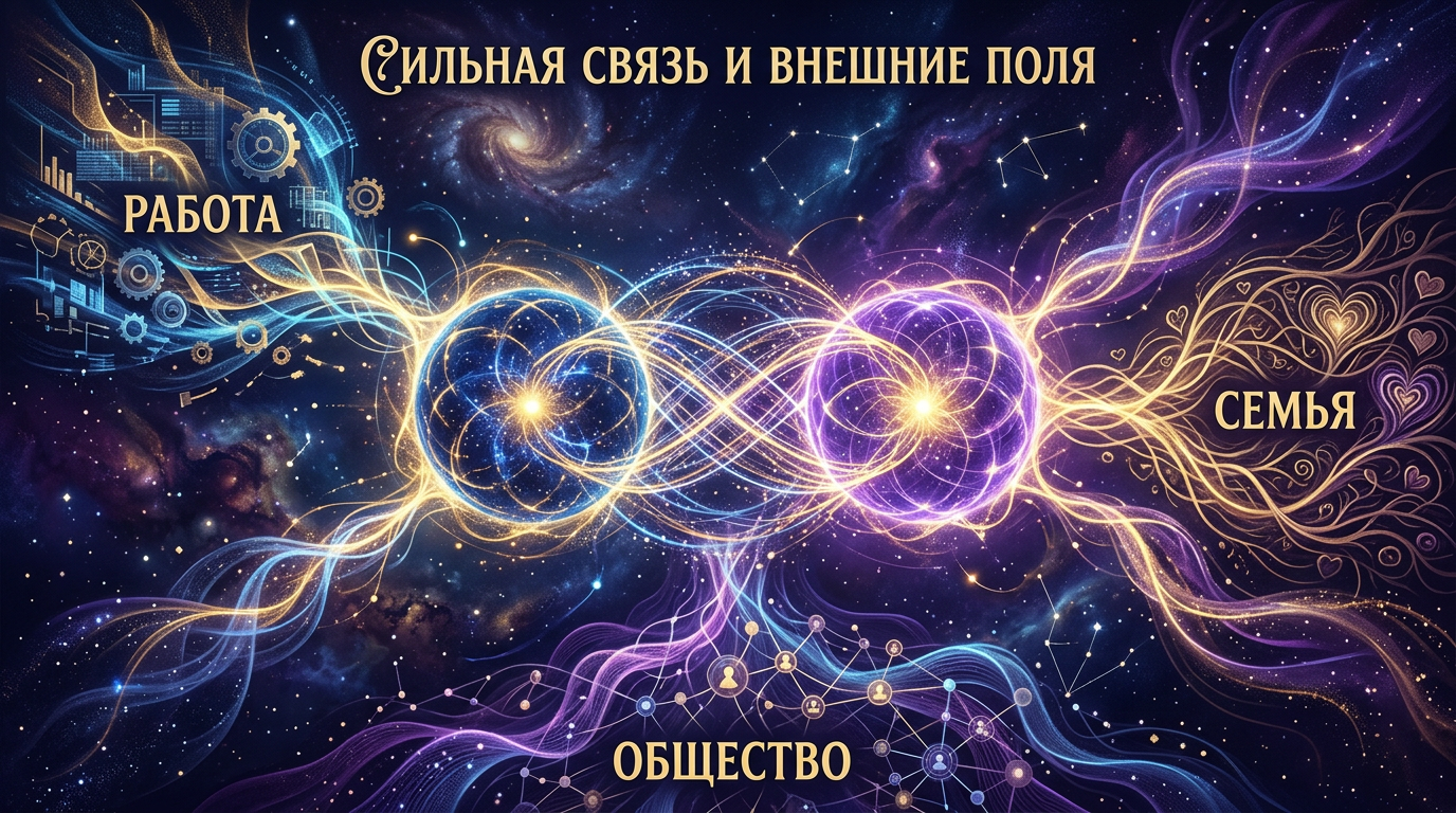 Сильная связь и внешние поля: когда «мы» держат не только мы